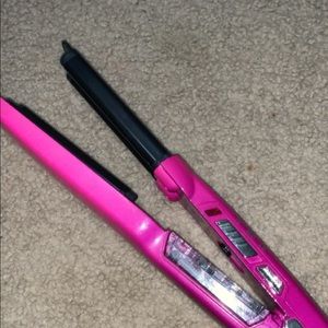 Pink Infiniti pro hair crimping iron by conair